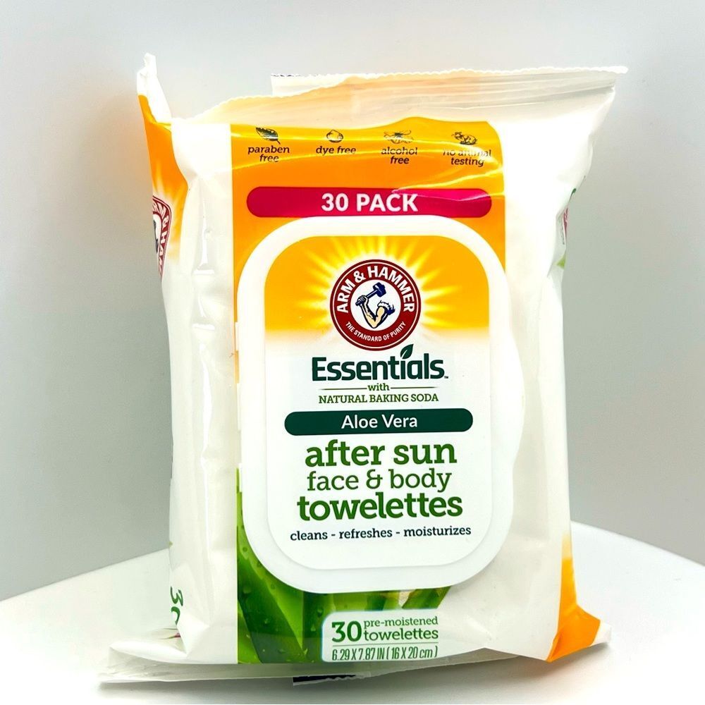 🦋$5 ~ Arm & Hammer After Sun Wipes
With Aloe Vera To Soothe Skin ~ NEW